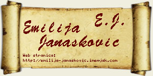 Emilija Janašković vizit kartica